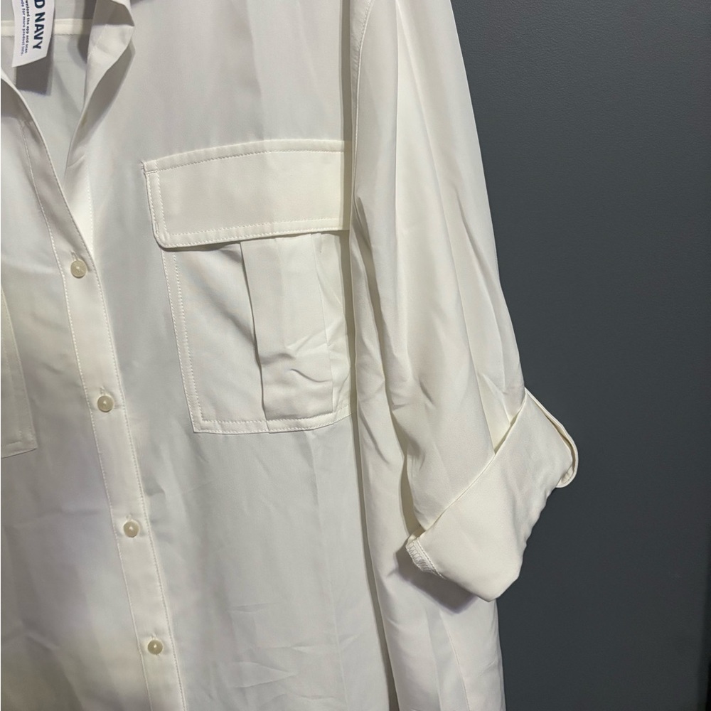 NWT Old Navy white business casual button up size XL - Picture 4 of 5